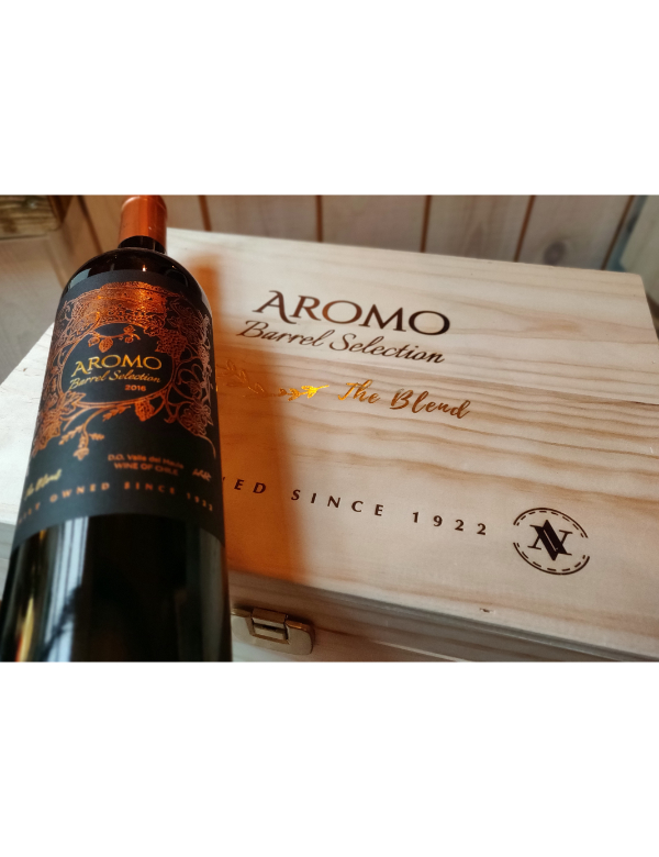 Houten Kist 6 flessen Aromo Barrel Selection 2016 6x75cl