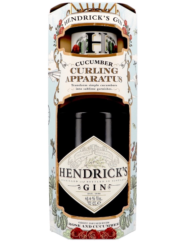 Hendrick s Gin Curling set gift box 41.4% 70cl