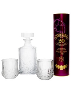 Ron Centenario 20y Gift pack Decanter   glasses 40% 70cl