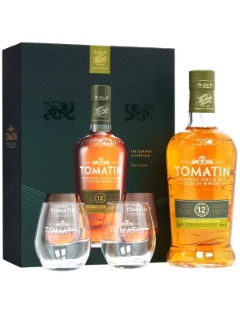 Tomatin 12y Gift pack   2 glasses 70cl 43%